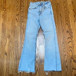 Zara light denim ankle crop jeans size 2